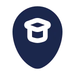 Map Point School SVG Icon